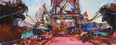 Vibrant Port View by Andrii Kutsachenko