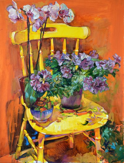 Yellow Chair Blooms by Andrii Kutsachenko