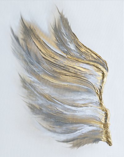 Elegant Gold Wing by Anete Purina-Purite