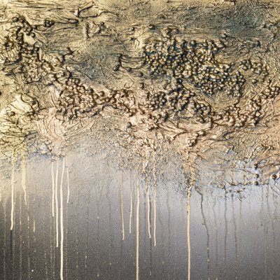 Golden Texture Drips by Anete Purina-Purite