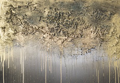 Golden Textured Flow by Anete Purina-Purite