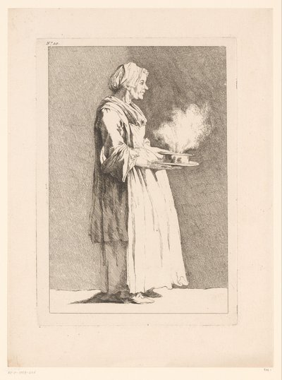 Caricature of a Woman with Meal (Caricatures by J. Saly) by Ange Laurent de, marquis de Rémoville Lalive