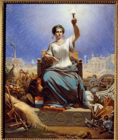 France Illuminating the World. Allegory by Ange Louis Janet
