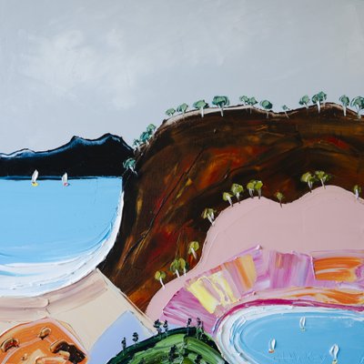 Colorful Coastal Bay by Angela Hawkey
