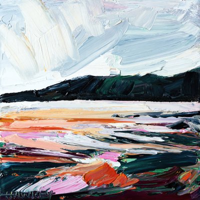 Colorful Textured Seascape by Angela Hawkey