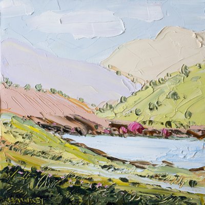 Peaceful Hillside Lake by Angela Hawkey