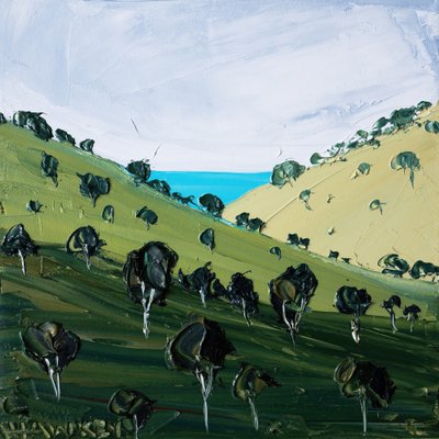 Rolling Hills Ocean View by Angela Hawkey