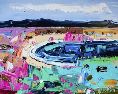 Vibrant Abstract Landscape by Angela Hawkey