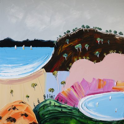 Vibrant Coastal Sailing by Angela Hawkey