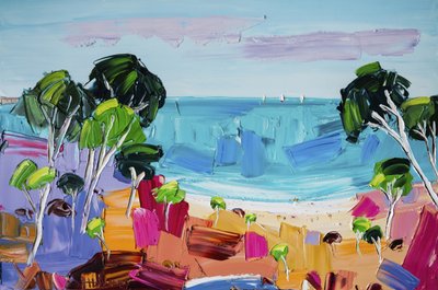 Vibrant Coastal View by Angela Hawkey