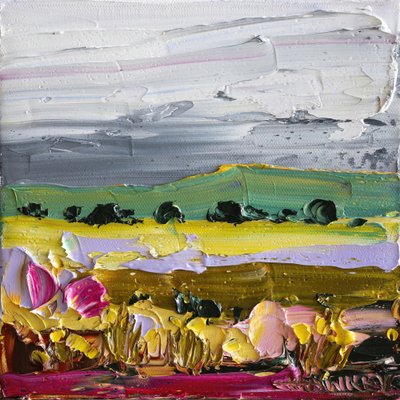 Vibrant Countryside Fields by Angela Hawkey