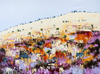 Vibrant Hillside Blooms by Angela Hawkey