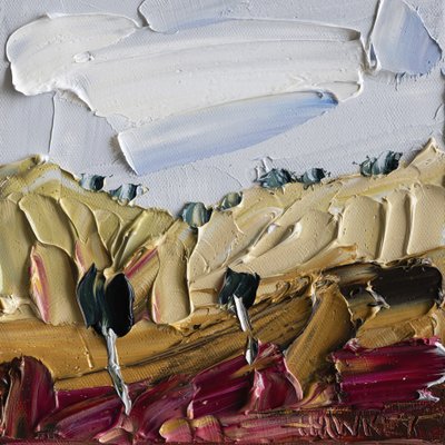 Vibrant Textured Landscape by Angela Hawkey