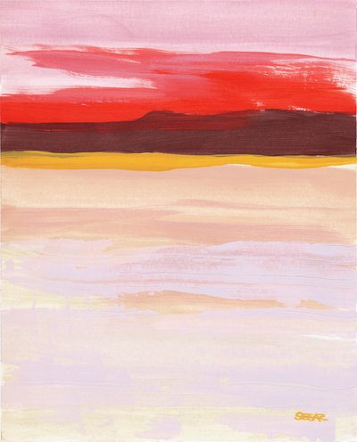 Vibrant Abstract Horizon by Angela Seear