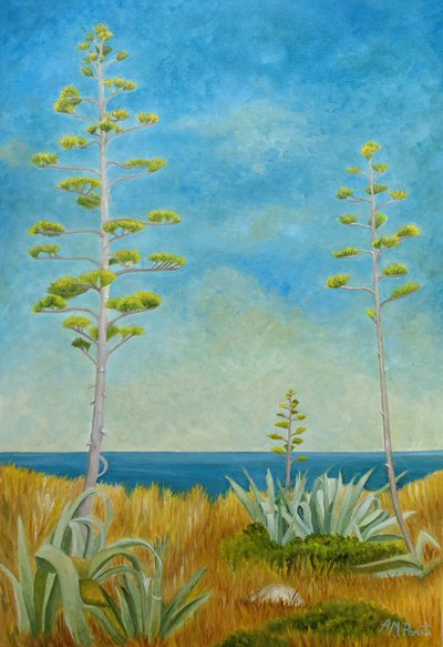 Agave By The Ocean by Angeles M. Pomata