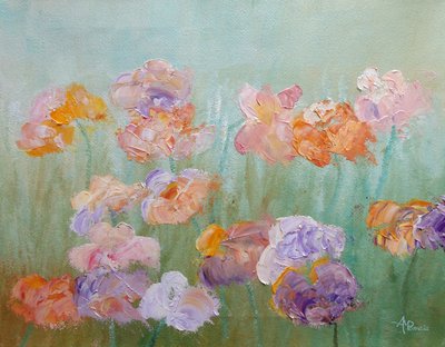 Colorful Textured Blooms by Angeles M. Pomata
