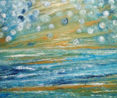 Dreamy Aqua Bubbles by Angeles M. Pomata