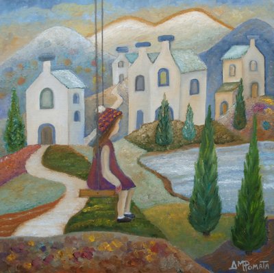 Dreamy Village Swing by Angeles M. Pomata