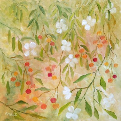 Flowering Berry Branches by Angeles M. Pomata