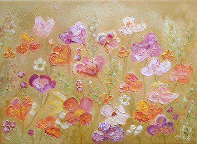 Vibrant Floral Garden by Angeles M. Pomata