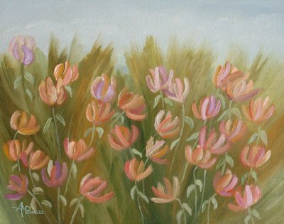 Vibrant Floral Meadow by Angeles M. Pomata