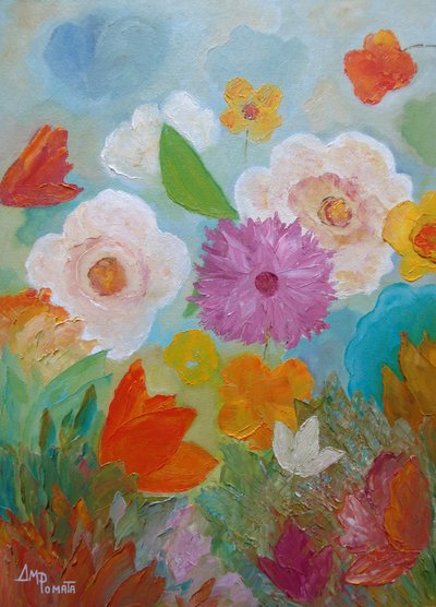 Vibrant Garden Blooms by Angeles M. Pomata