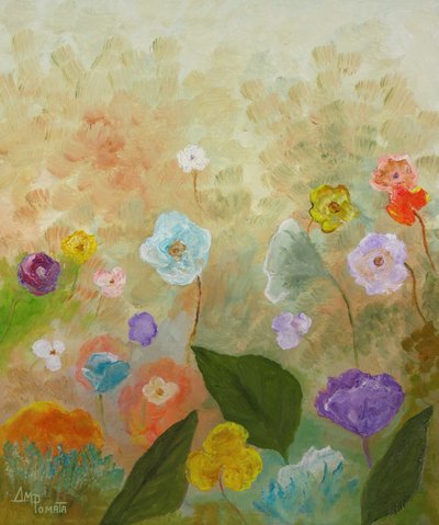 Whimsical Flower Field by Angeles M. Pomata
