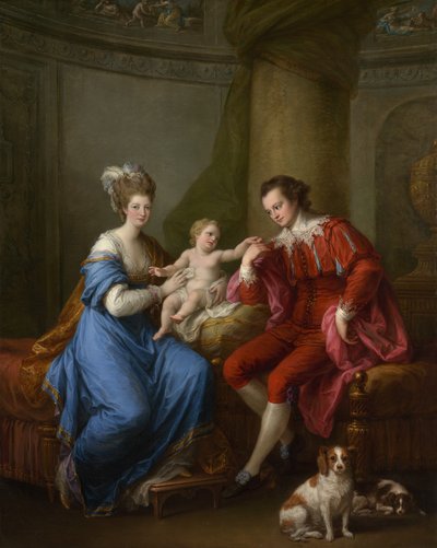 Edward Smith Stanley, Twelfth Earl of Derby, with His First Wife and Their Son by Angelica Kauffmann