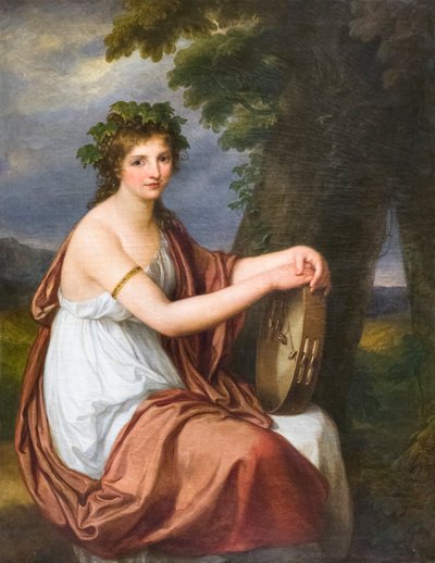 Portrait of a Young Woman Dressed as a Bacchante by Angelica Kauffman