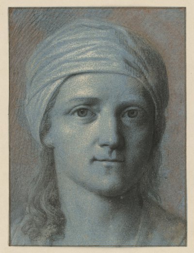 Head of a Woman Seen from the Front, with Turban by Angelica Kauffmann