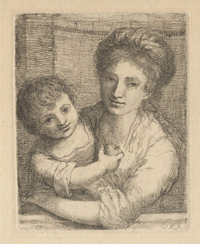Mother Holding a Child with an Apple by Angelica Kauffmann