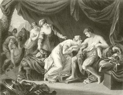 Poison Sucked from the Wound of Prince Edward by His Consort Eleanor by Angelica Kauffmann