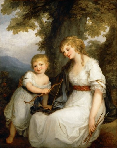 Portrait of Barbara Juliane von Krüdener with Her Son Paul by Angelica Kauffmann