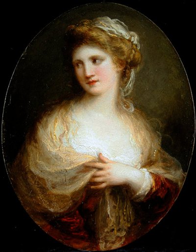Portrait of a Lady wearing a Yellow Shawl by Angelica Kauffmann
