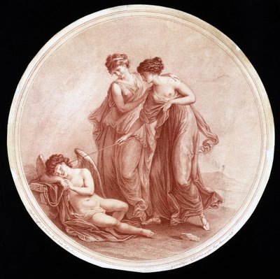 Graces Awakening Cupid by Angelica after Kauffmann
