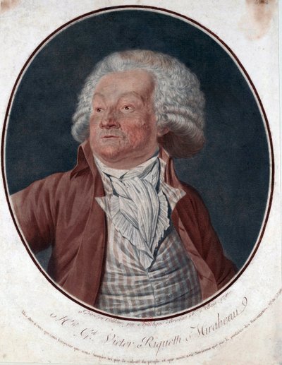 Portrait of the Author Gabriel de Riqueti, Count of Mirabeau (1749-1791) by Angelique (fl.1796 d.1827) Allais
