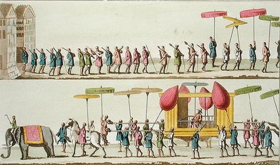 Procession of the King of Burma by Angelo (after) Biasioli