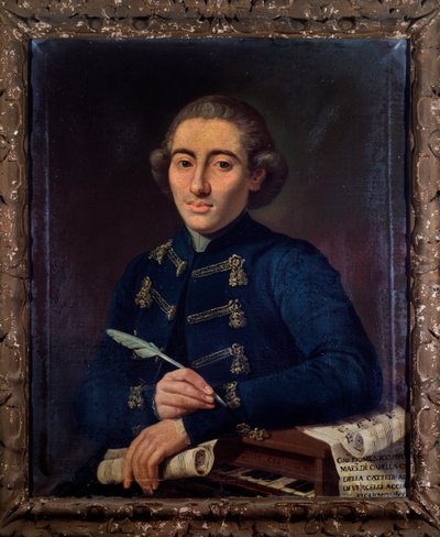 Portrait of Giovanni Domenico Perotti, Italian composer by Angelo Crescimbeni