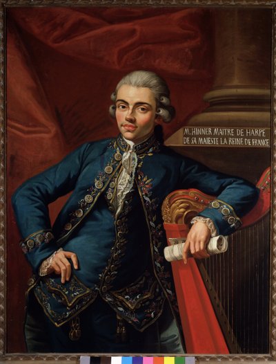 Portrait of Philip Joseph Hinner, German Composer and Harpist by Angelo Crescimbeni