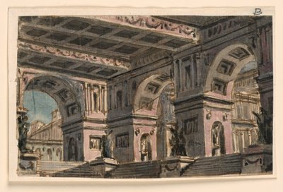 Stage Design, Palace Atrium by Angelo Toselli