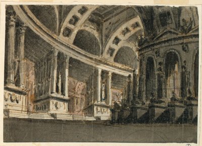 Stage Design, Palace Interior by Angelo Toselli