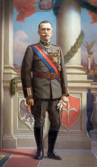 Portrait of the King of Italy Vittorio Emanuele III (1869-1947) by Angelo Vernazza