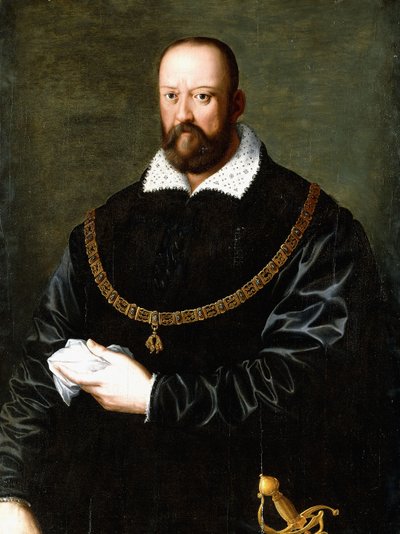 Portrait of Cosimo de Medici I, Half-Length, Wearing the Order of the Golden Fleece by Angelo di Cosimo Allori