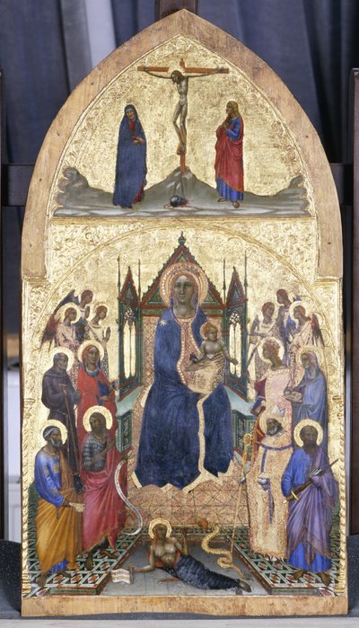 Enthroned Madonna and Child with Angels and Saints by Angelo di Puccinelli
