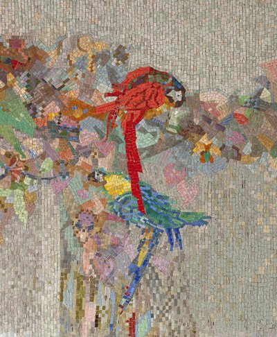 Flowers and birds by Angiolo DAndrea