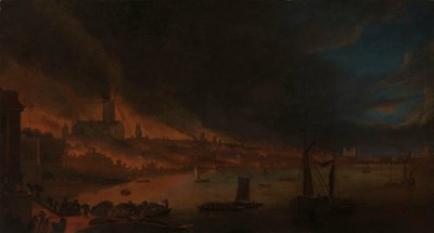 The Great Fire of London, c.1666-1700 by Anglo Dutch School