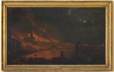 The Great Fire of London by Anglo Dutch School