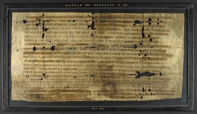 Grant of Hodilredus (Æthelred), kinsman of King Sebbi of the East Saxons (fl. 685-706), to Hedilburg (Æthelburg), abbess by Anglo Saxon Anglo Saxon
