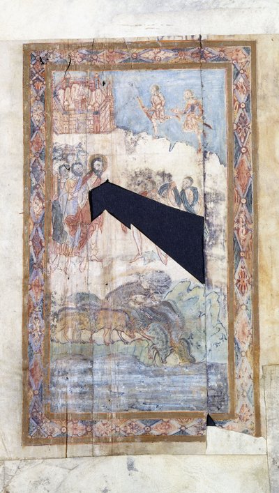 The Miracle of the Gadarene in the manner of a strip cartoon by Anglo Saxon