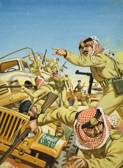 King Hussein of Jordan (1925-99) by Angus McBride